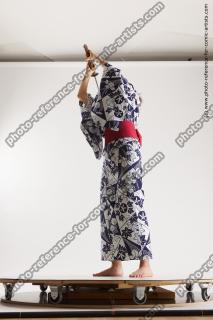 japanese woman in kimono with sword saori 07c